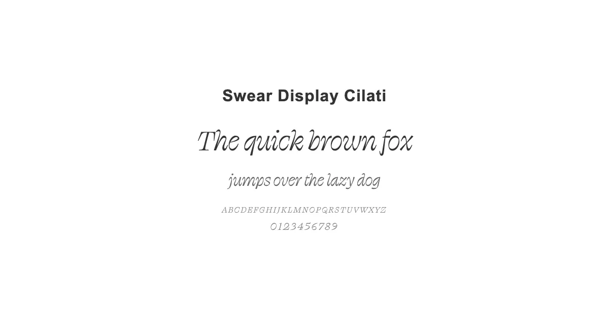 Swear Display Cilatiのサムネイル画像