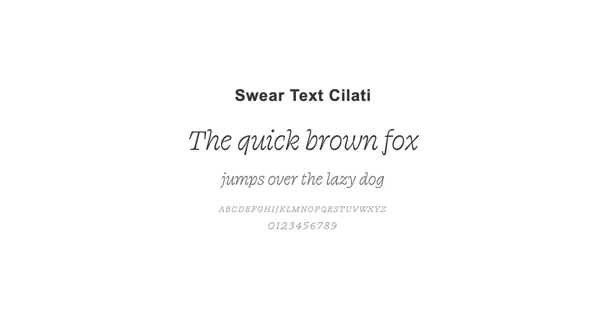 Swear Text Cilatiのサムネイル画像