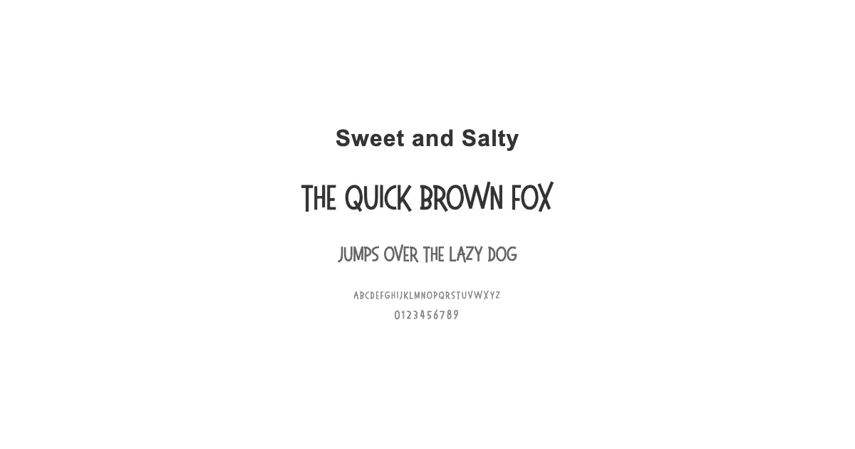Sweet and Saltyのサムネイル画像