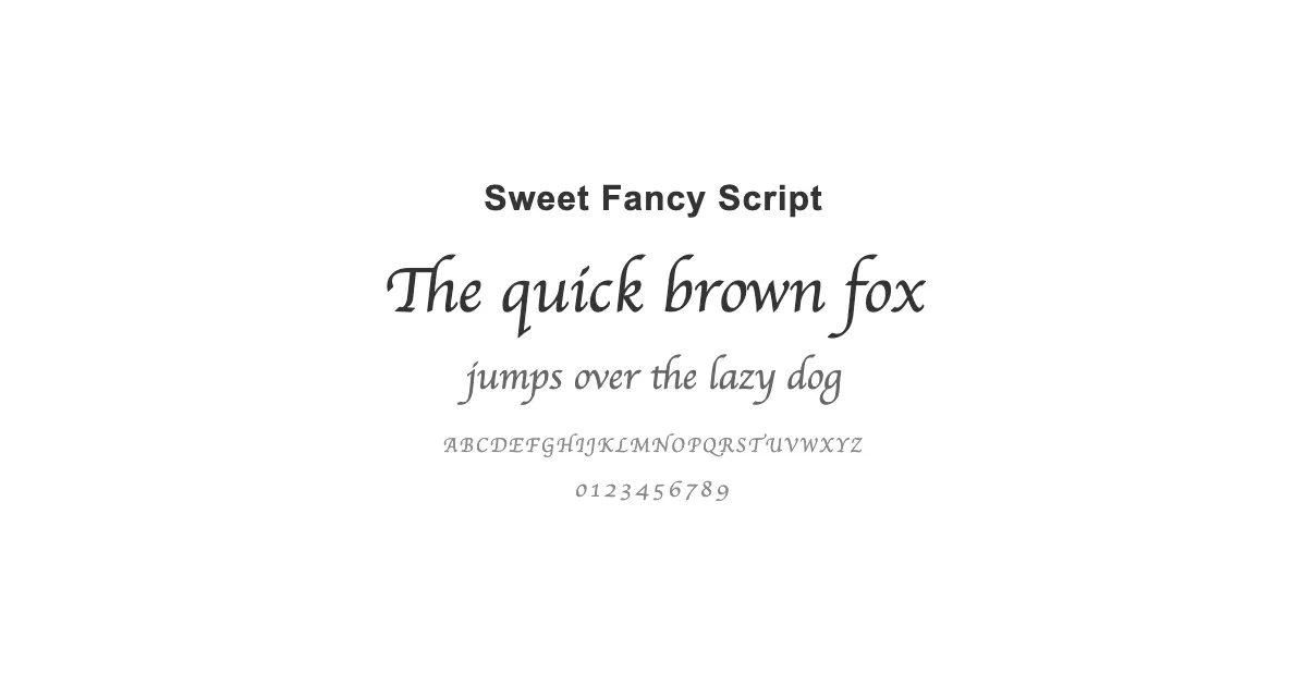 Sweet Fancy Scriptのサムネイル画像