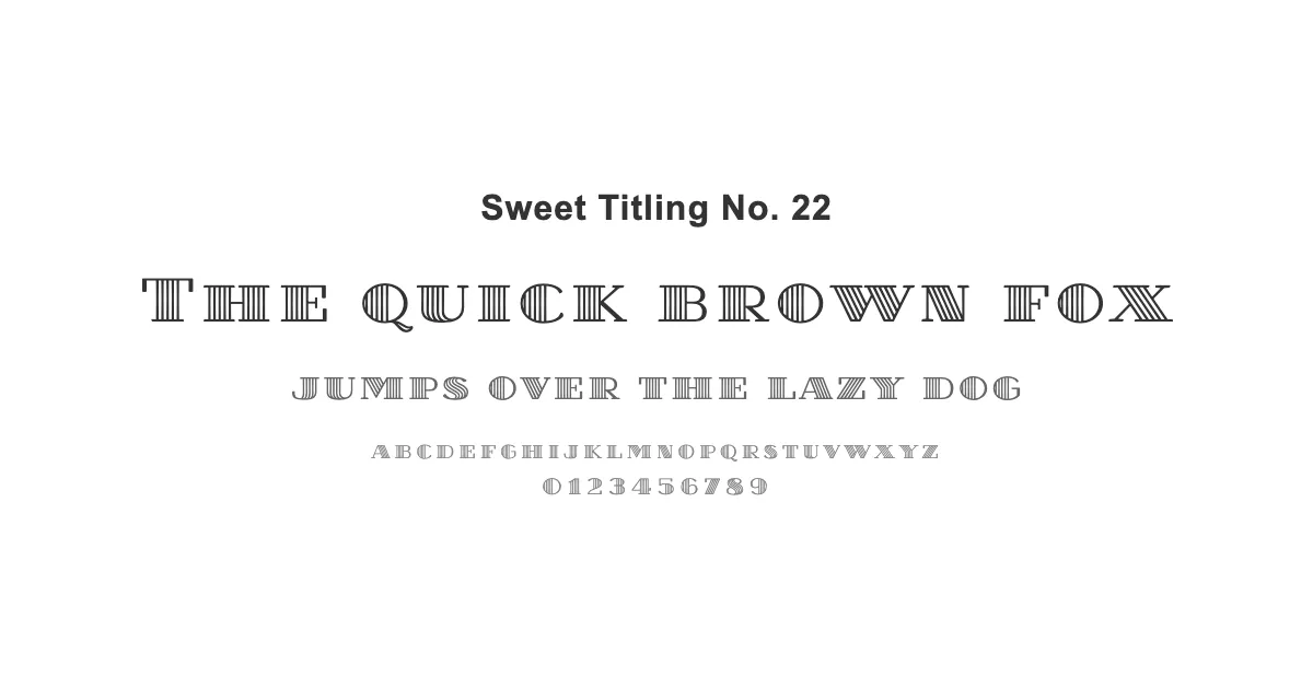 Sweet Titling No. 22のサムネイル画像