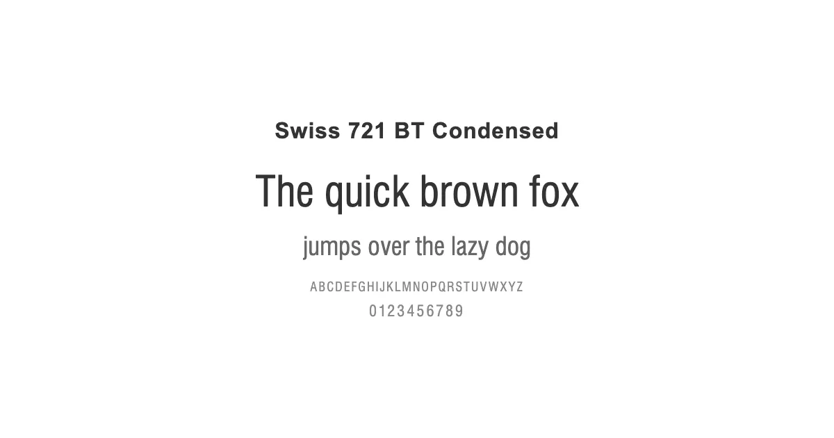 Swiss 721 BT Condensedのサムネイル画像