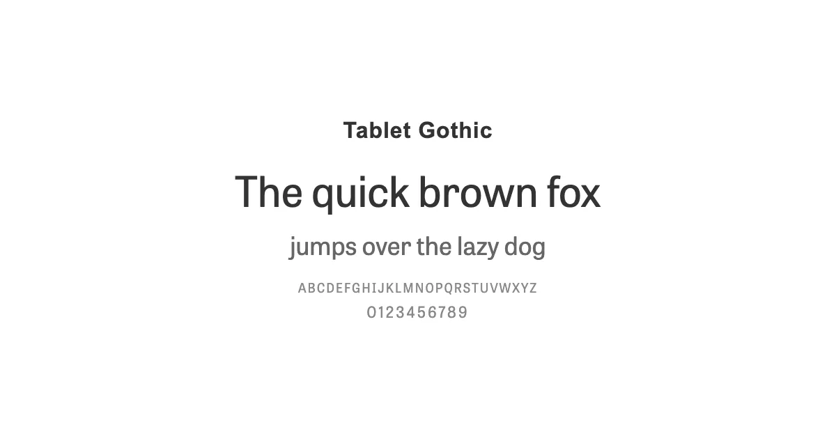 Tablet Gothicのサムネイル画像
