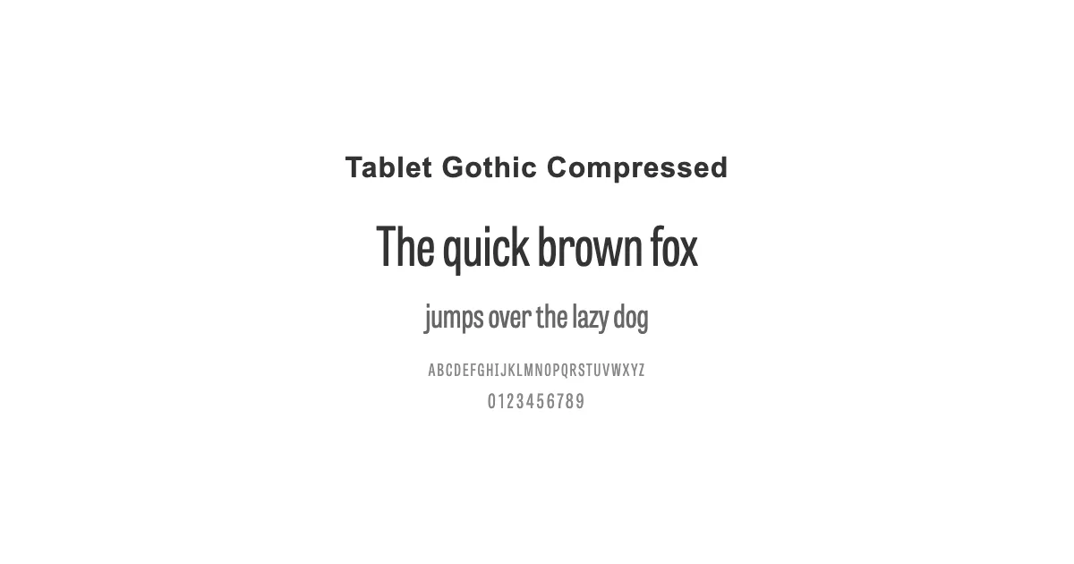 Tablet Gothic Compressedのサムネイル画像