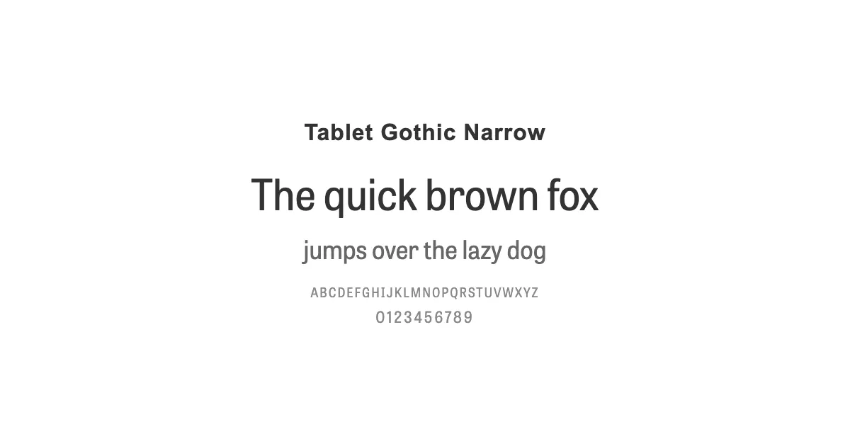 Tablet Gothic Narrowのサムネイル画像