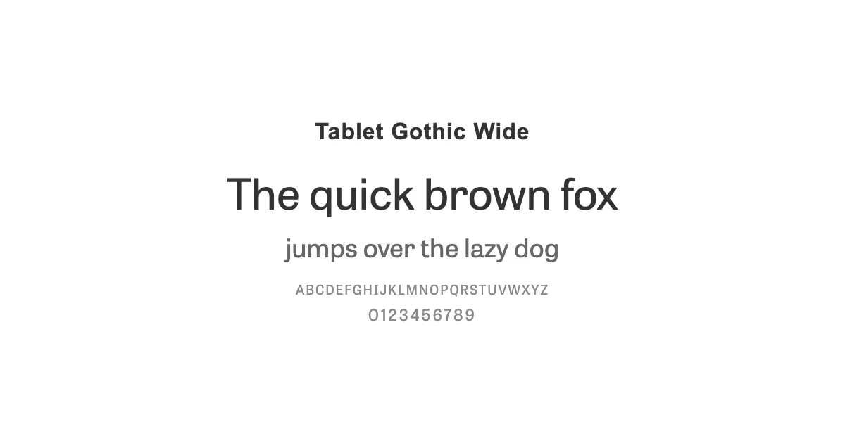 Tablet Gothic Wideのサムネイル画像