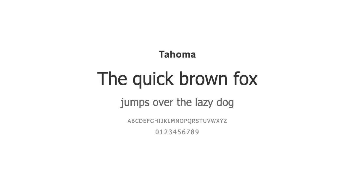 Tahomaのサムネイル画像