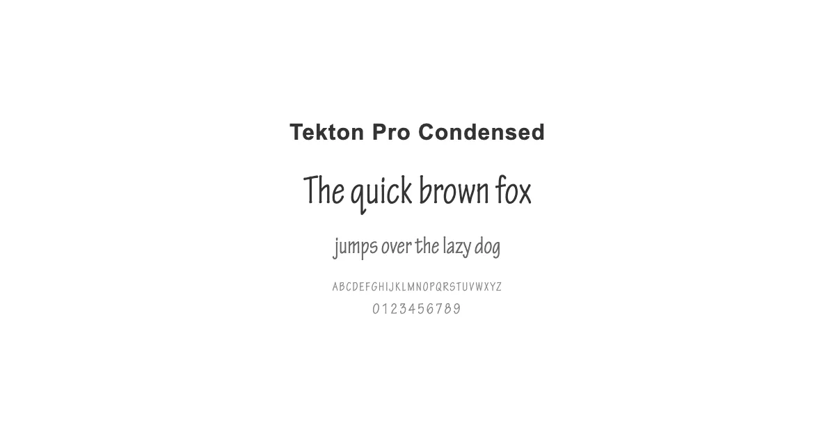 Tekton Pro Condensedのサムネイル画像