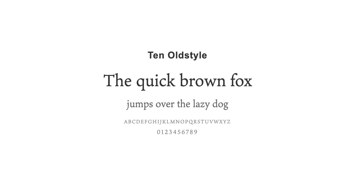 Ten Oldstyleのサムネイル画像