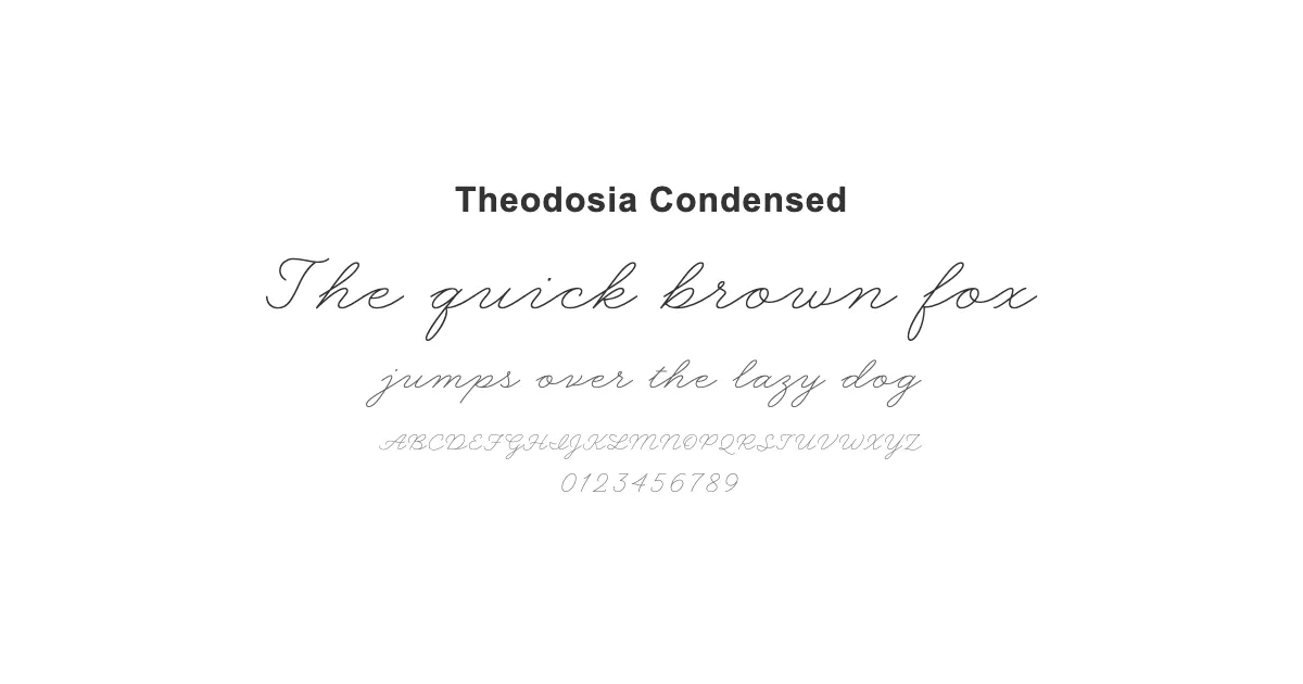 Theodosia Condensedのサムネイル画像