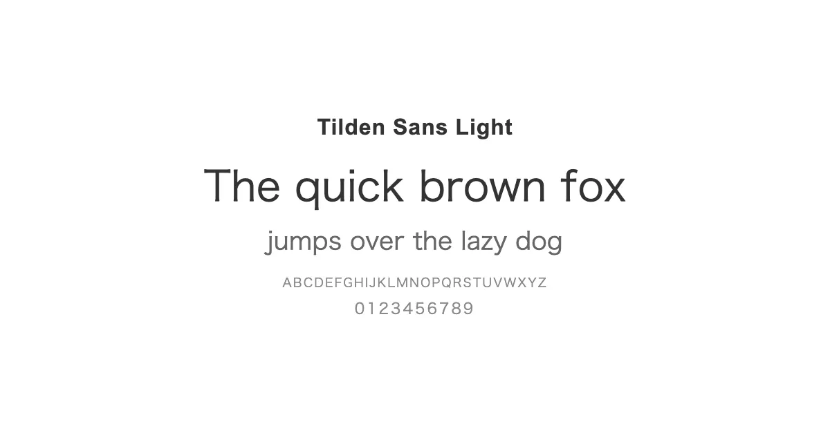 Tilden Sans Lightのサムネイル画像