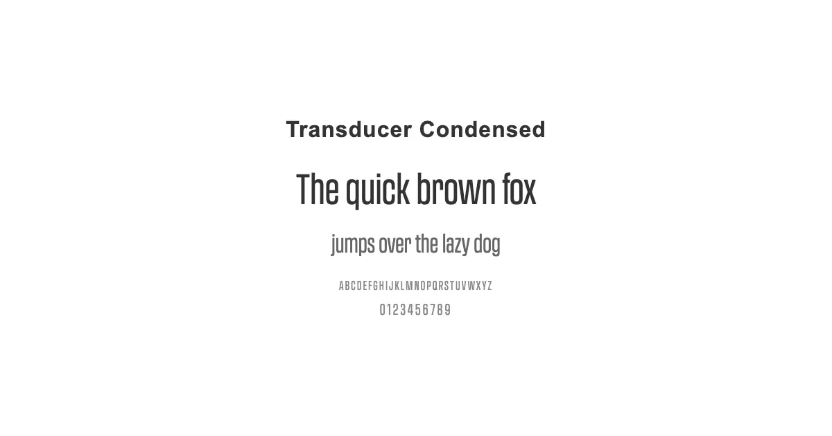Transducer Condensedのサムネイル画像