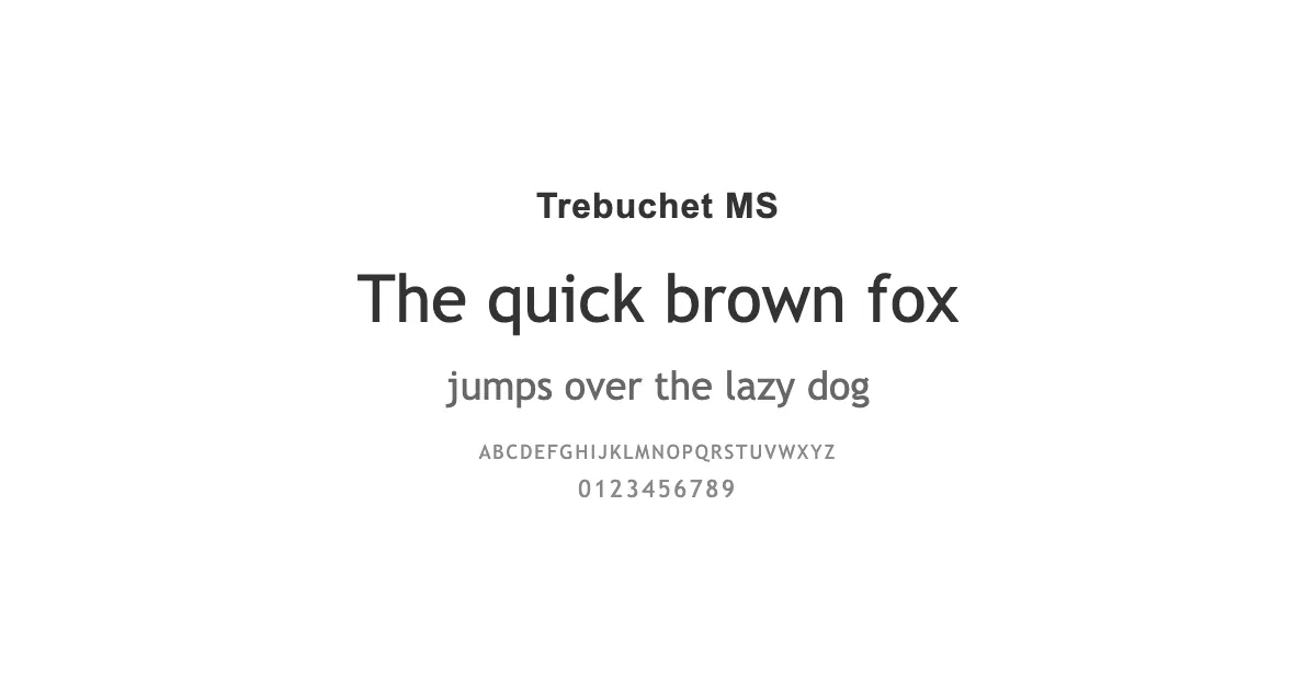 Trebuchet MSのサムネイル画像