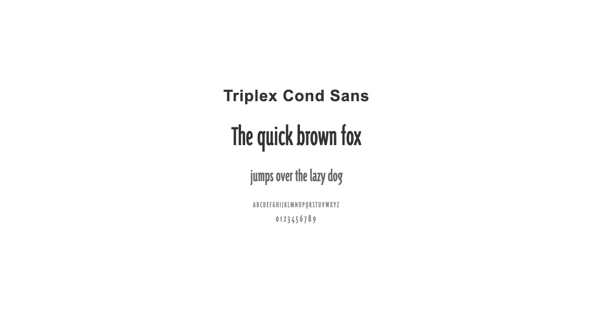 Triplex Cond Sans のサムネイル画像