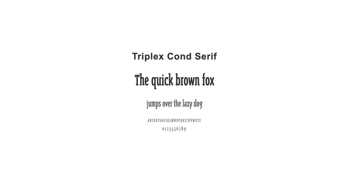 Triplex Cond Serif のサムネイル画像