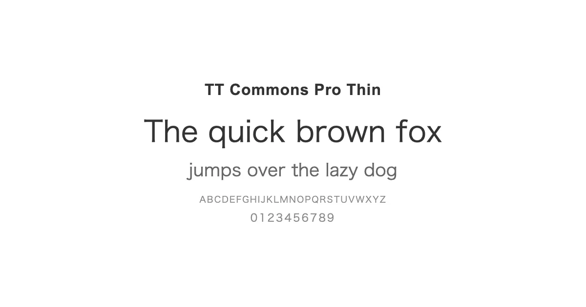 TT Commons Pro Thinのサムネイル画像