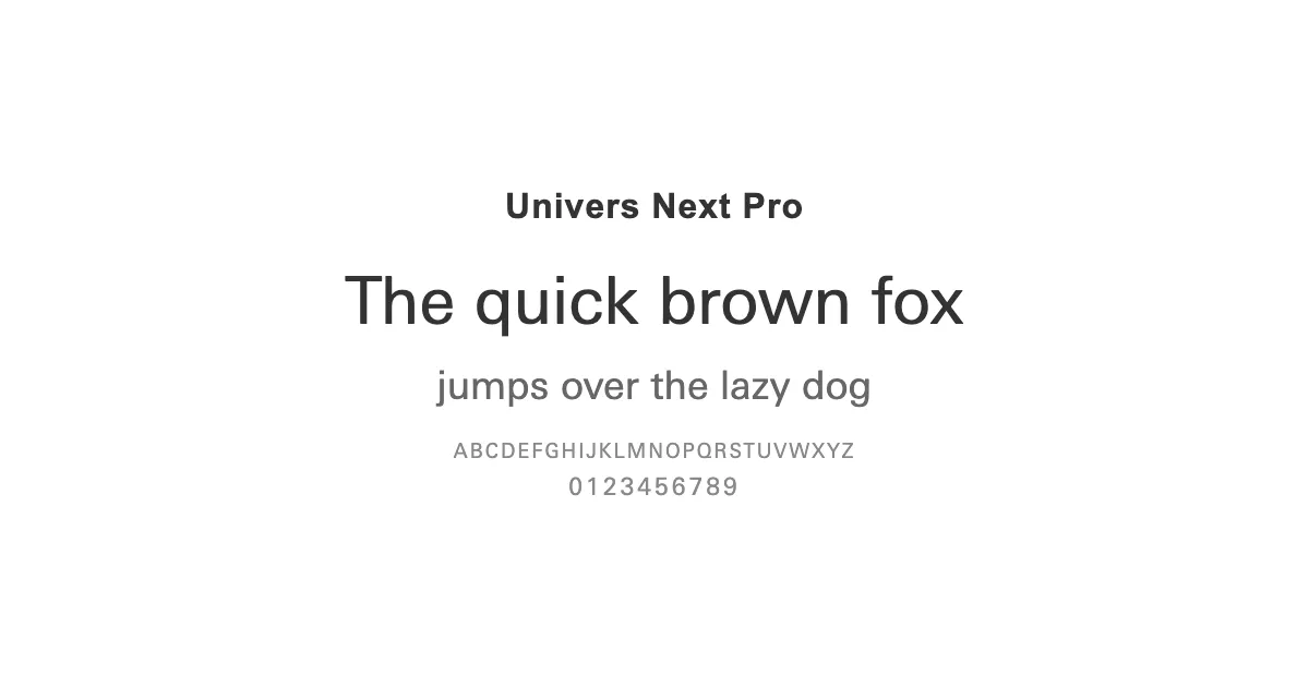 Univers Next Proのサムネイル画像