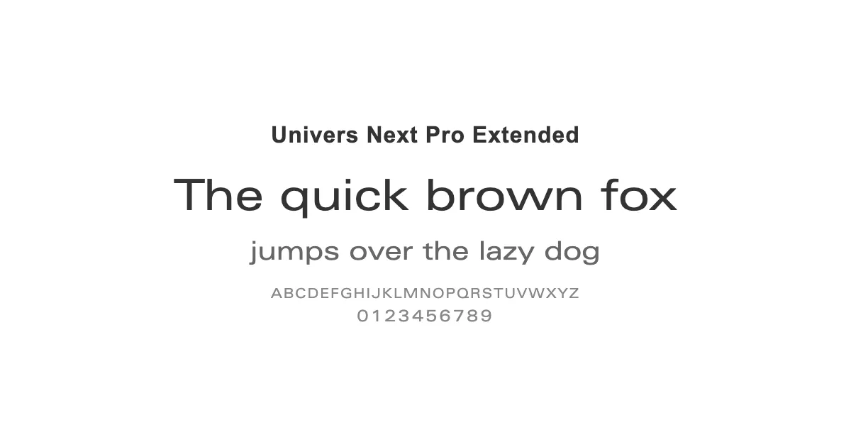 Univers Next Pro Extendedのサムネイル画像