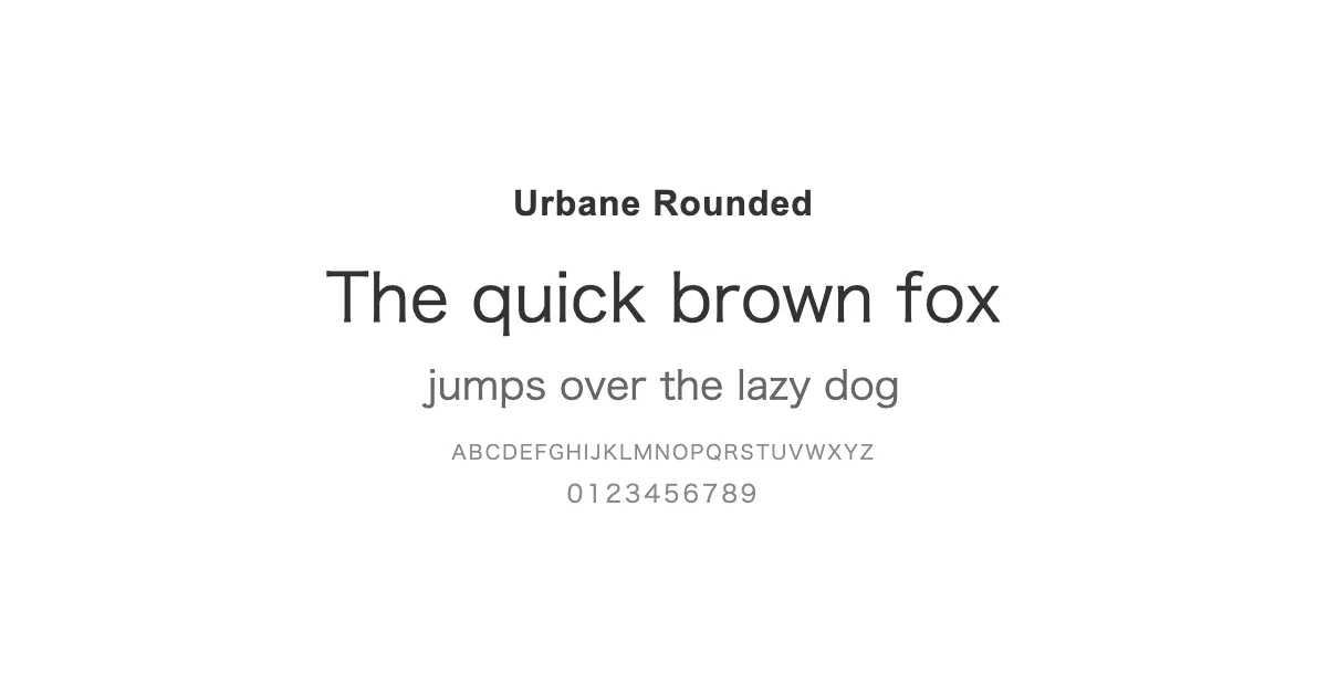 Urbane Roundedのサムネイル画像