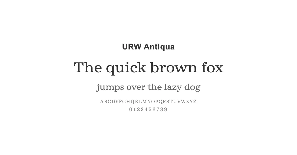 URW Antiquaのサムネイル画像