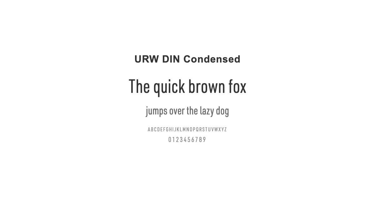 URW DIN Condensedのサムネイル画像