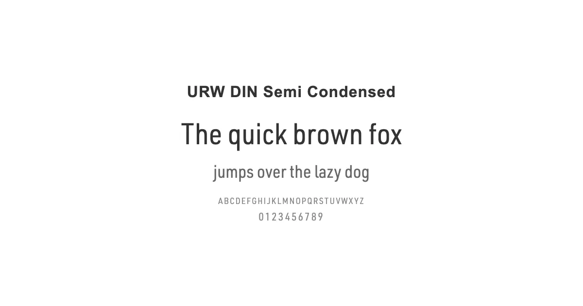 URW DIN Semi Condensedのサムネイル画像