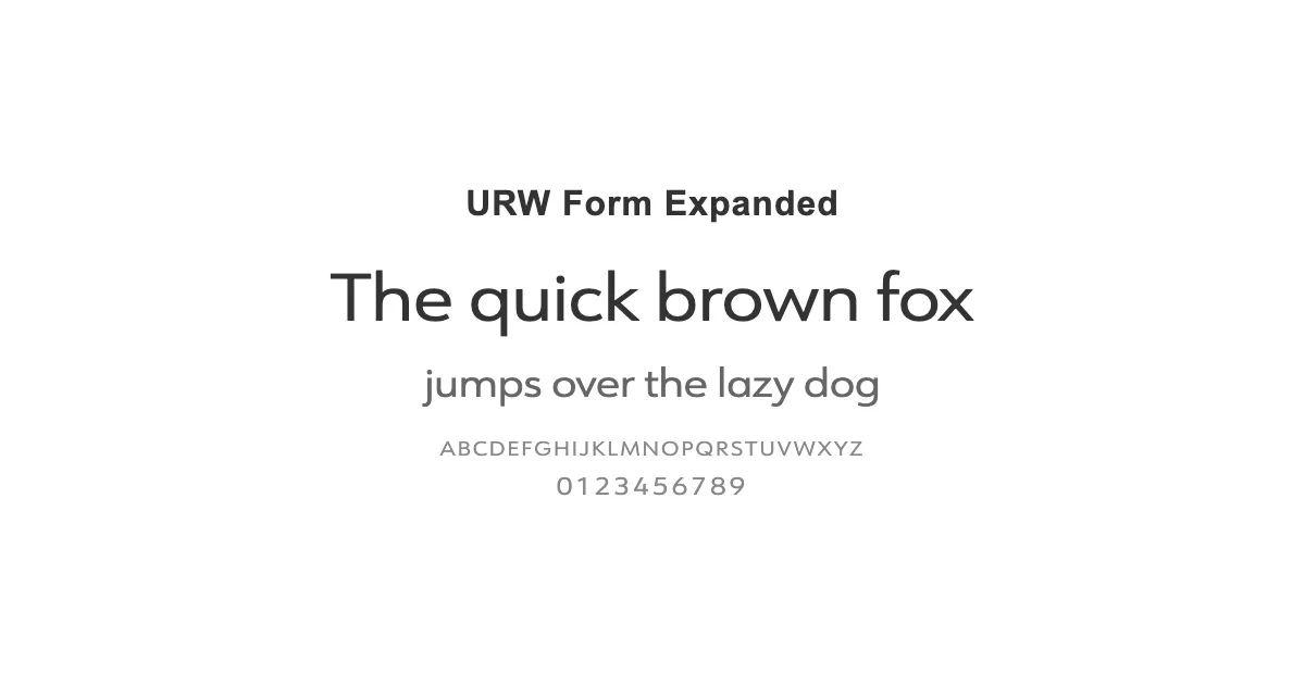 URW Form Expandedのサムネイル画像