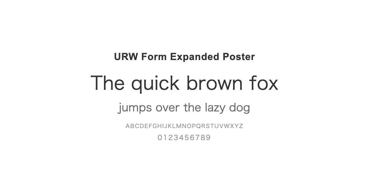 URW Form Expanded Posterのサムネイル画像