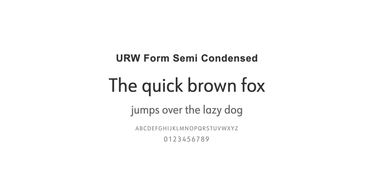 URW Form Semi Condensedのサムネイル画像