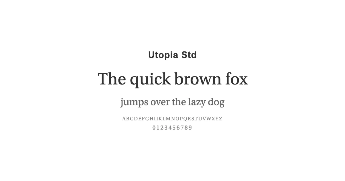 Utopia Stdのサムネイル画像