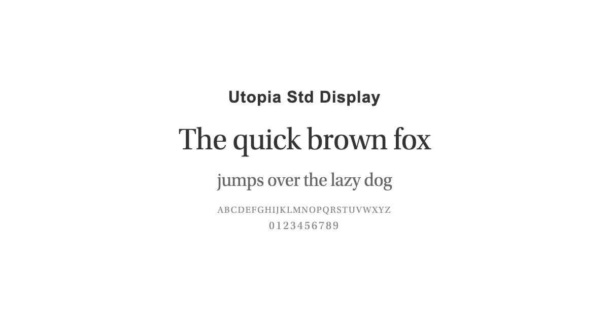 Utopia Std Displayのサムネイル画像