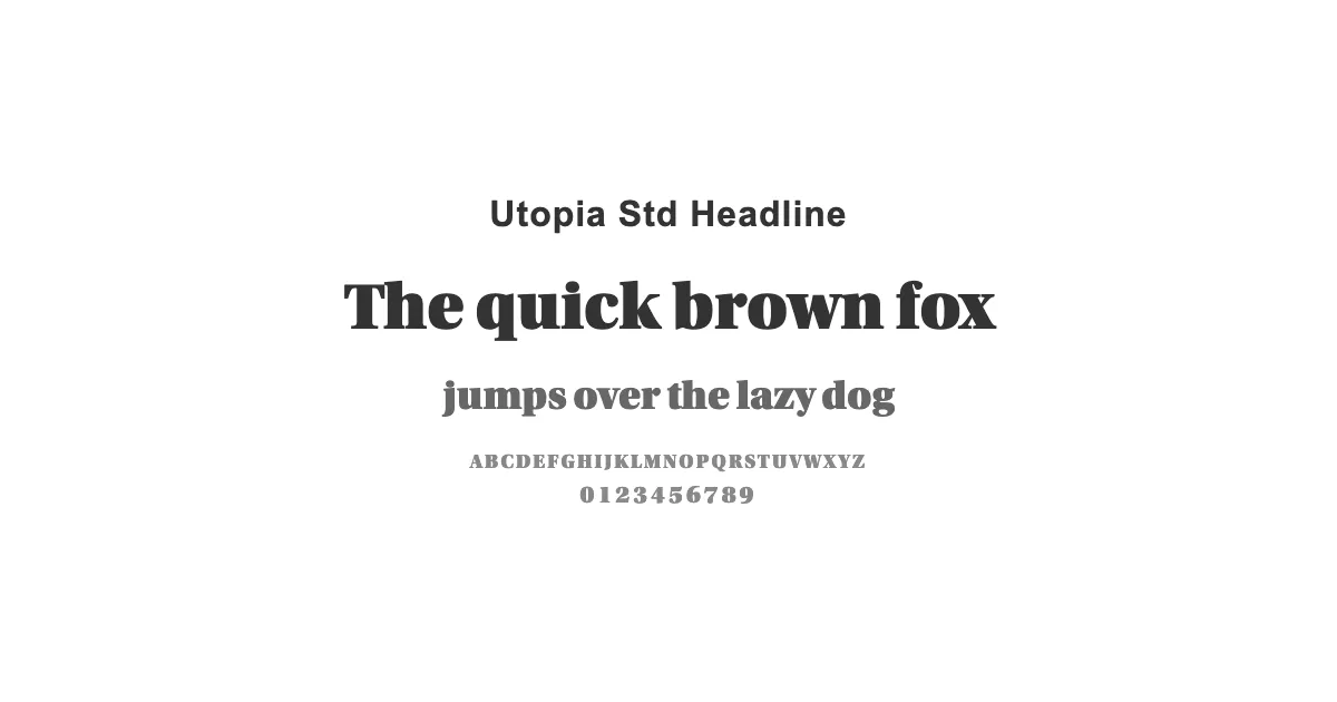Utopia Std Headlineのサムネイル画像