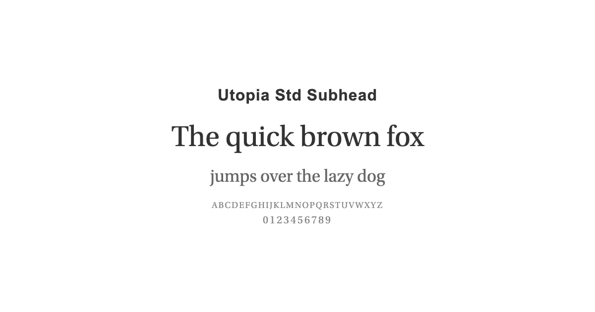 Utopia Std Subheadのサムネイル画像