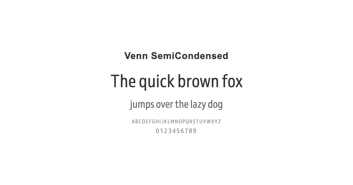 Venn SemiCondensedのサムネイル画像
