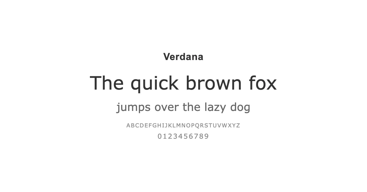 Verdanaのサムネイル画像