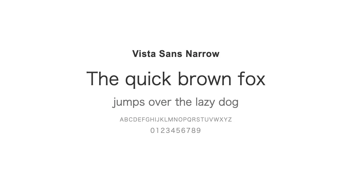 Vista Sans Narrowのサムネイル画像