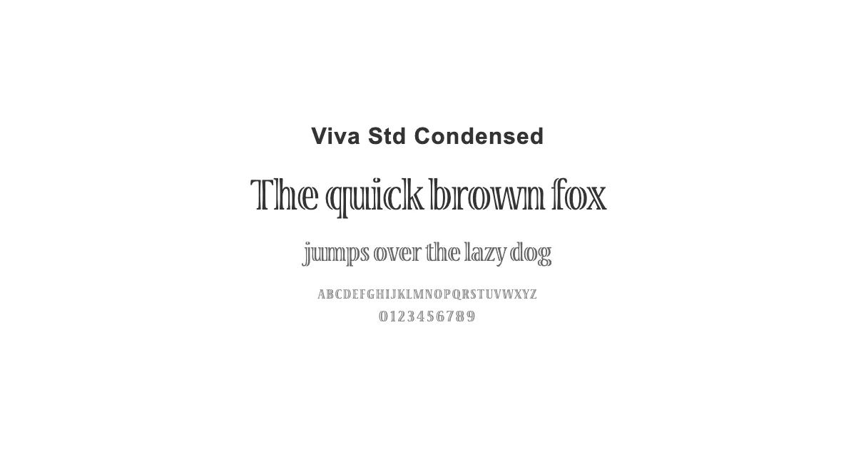 Viva Std Condensedのサムネイル画像