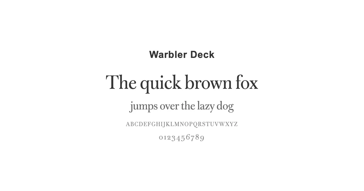 Warbler Deckのサムネイル画像