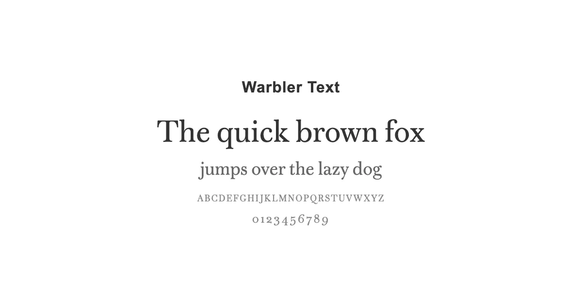 Warbler Textのサムネイル画像