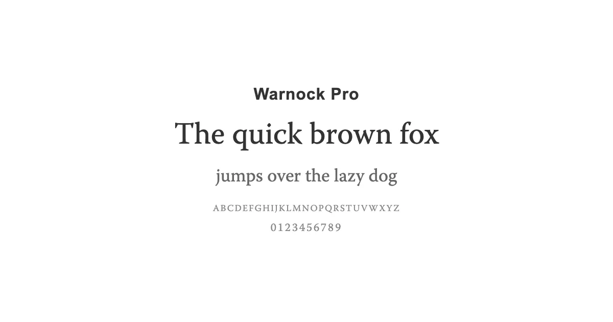 Warnock Proのサムネイル画像