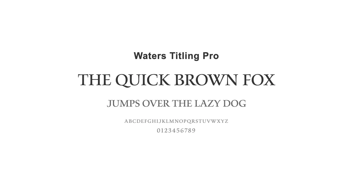 Waters Titling Proのサムネイル画像