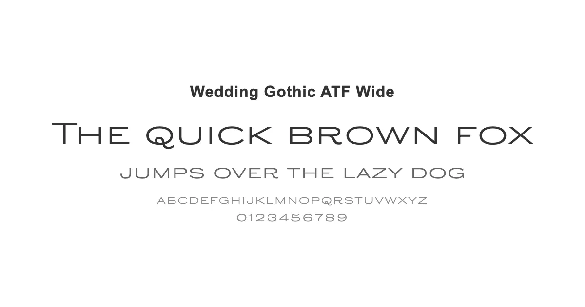 Wedding Gothic ATF Wideのサムネイル画像