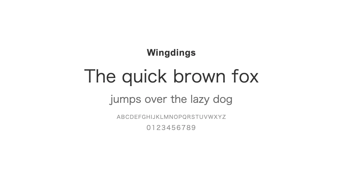 Wingdingsのサムネイル画像