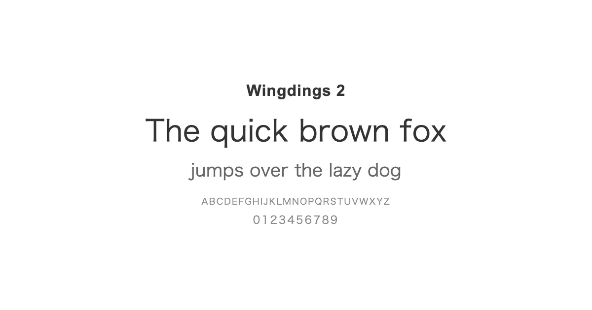 Wingdings 2のサムネイル画像
