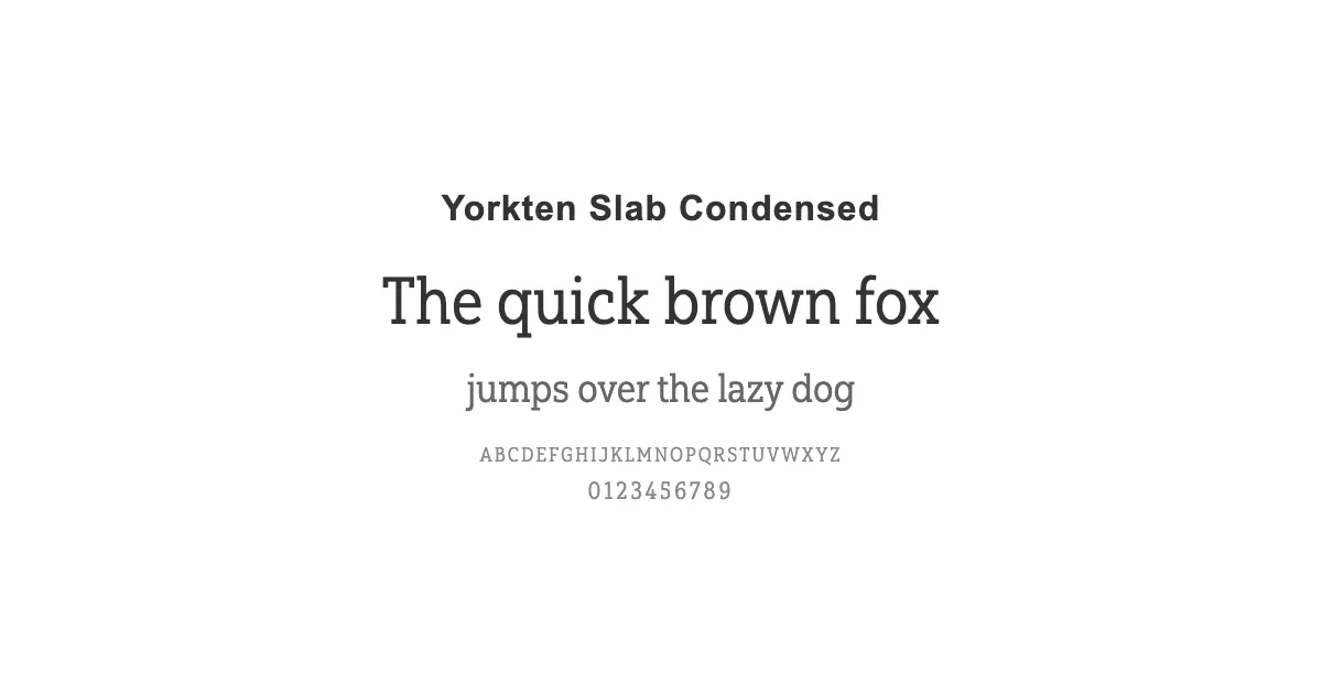 Yorkten Slab Condensedのサムネイル画像