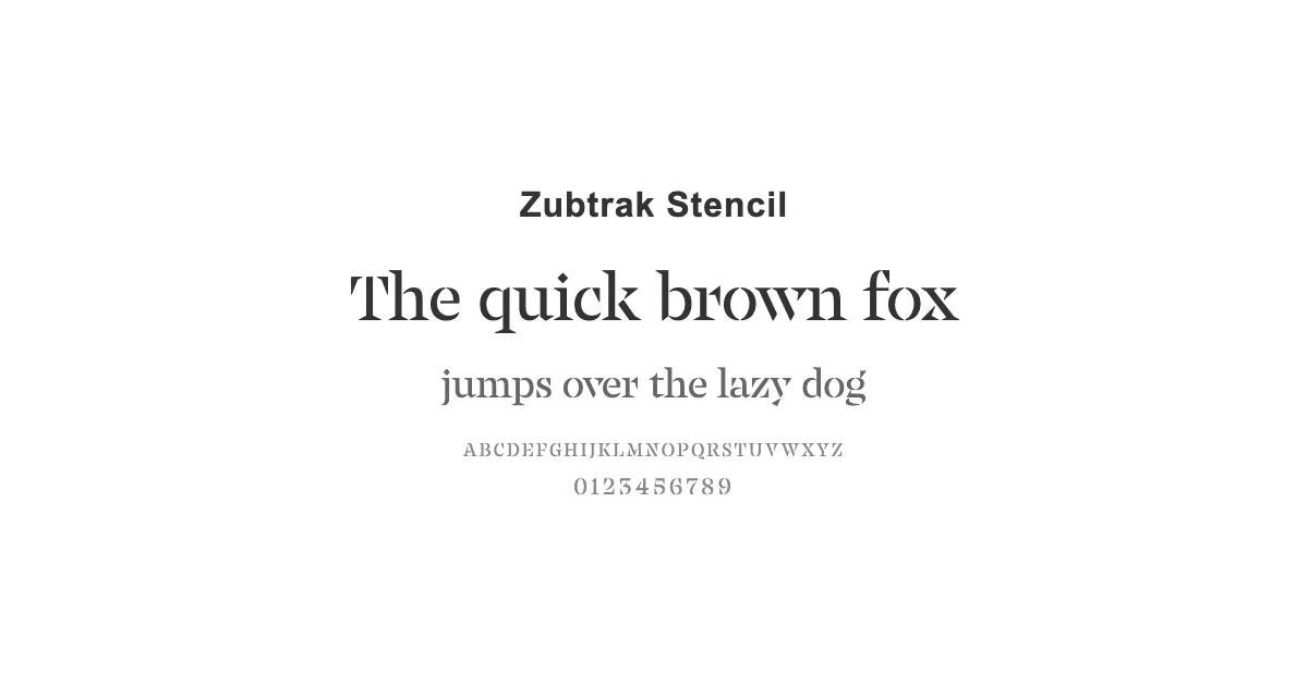 Zubtrak Stencilのサムネイル画像