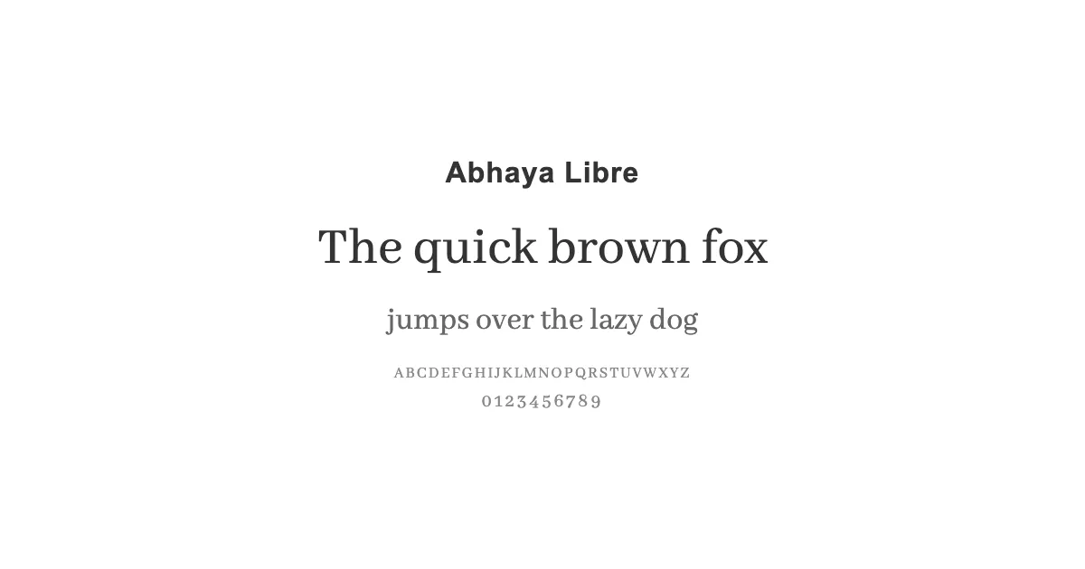 Abhaya Libreのサムネイル画像