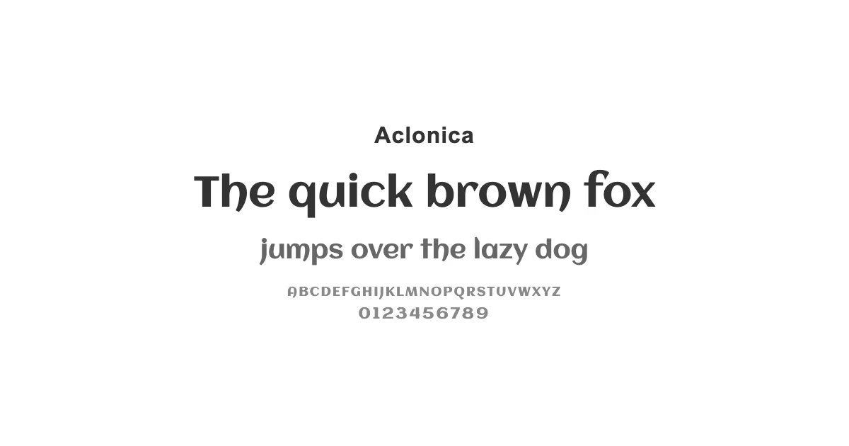 Aclonicaのサムネイル画像