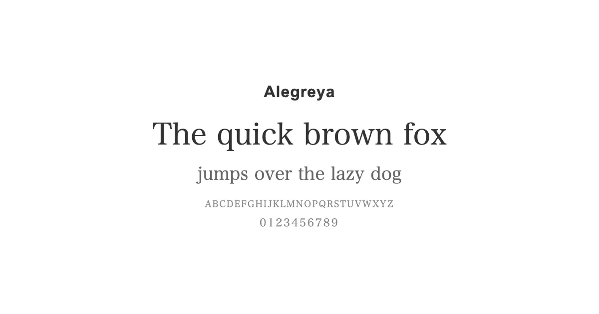 Alegreyaのサムネイル画像