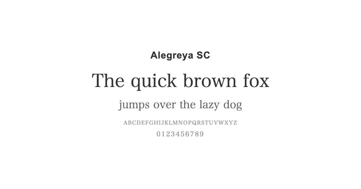 Alegreya SCのサムネイル画像